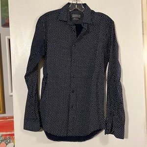 Zara man slim fit polka dot shirt
